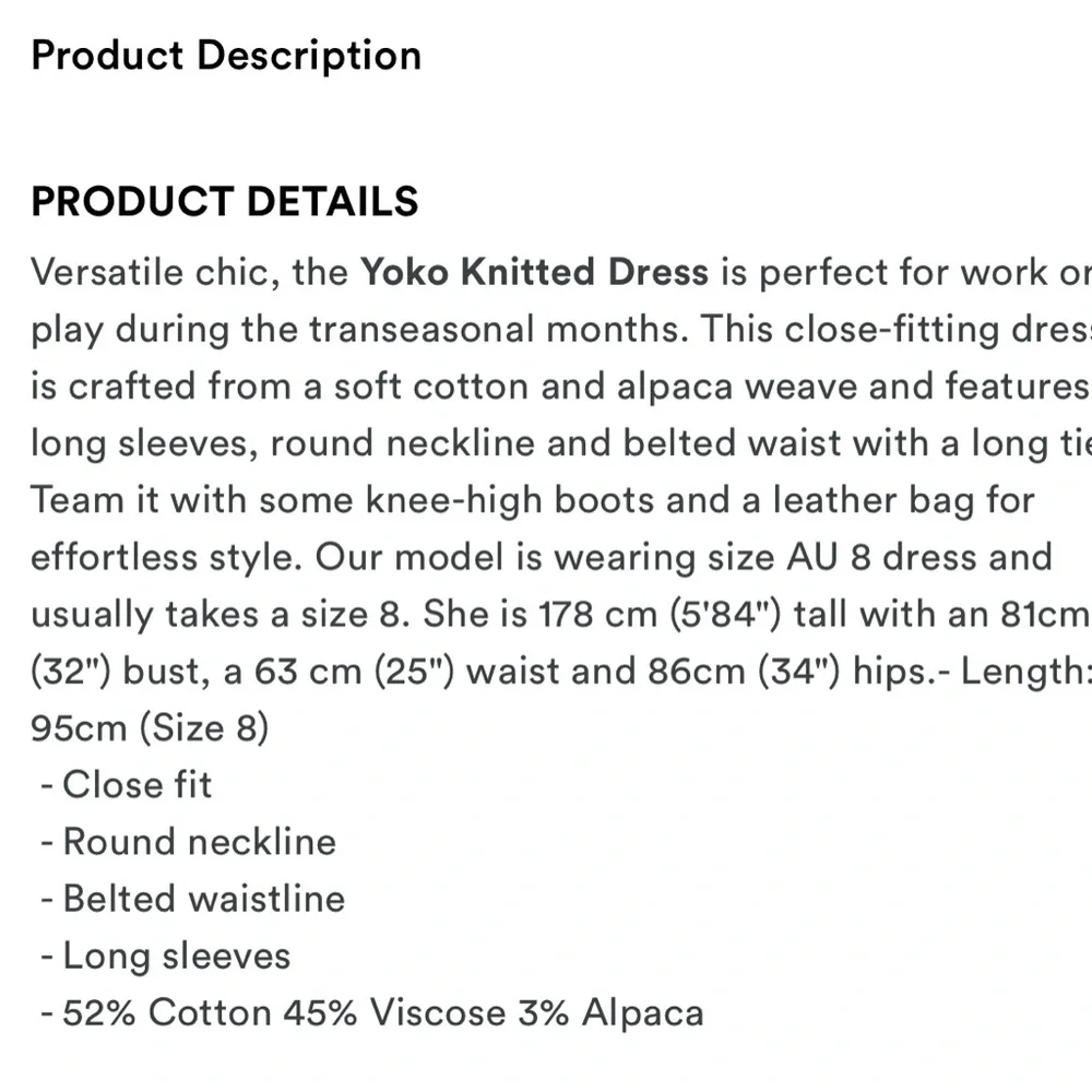 🌟Host Pick🌟 Oxford Knitted Dress Size 10 - Picture 7 of 7